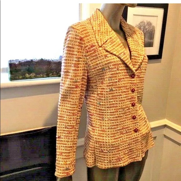 St John Collection FANTASY TWEED Jacket Blazer 10 - Picture 7 of 9